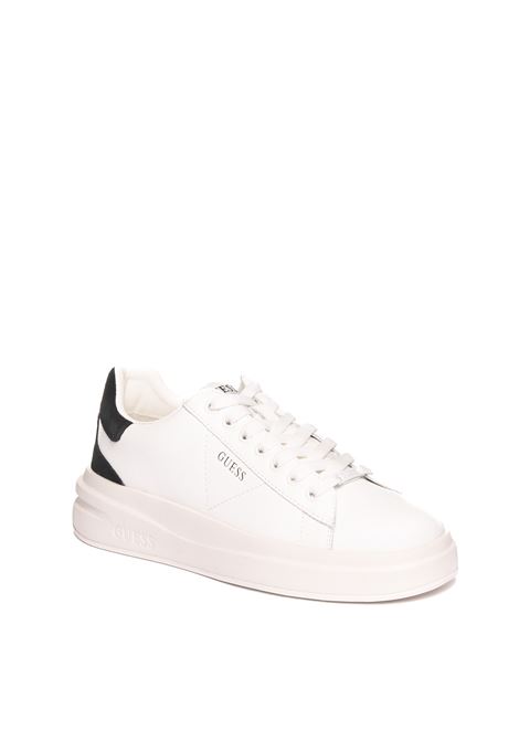 White/black elbina sneaker GUESS | FLJELB LEA12ELBINA-WHBLK